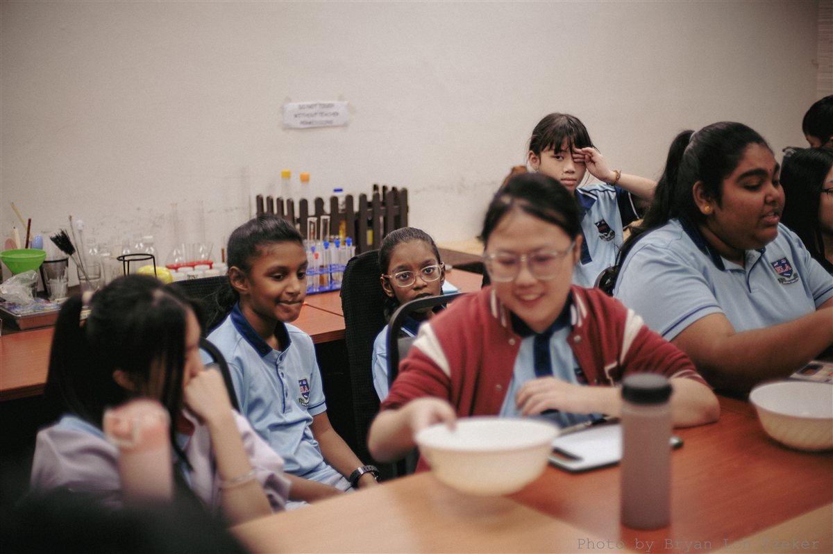 Pupils preparing traditional Malaysian snacks at Edusky Private School