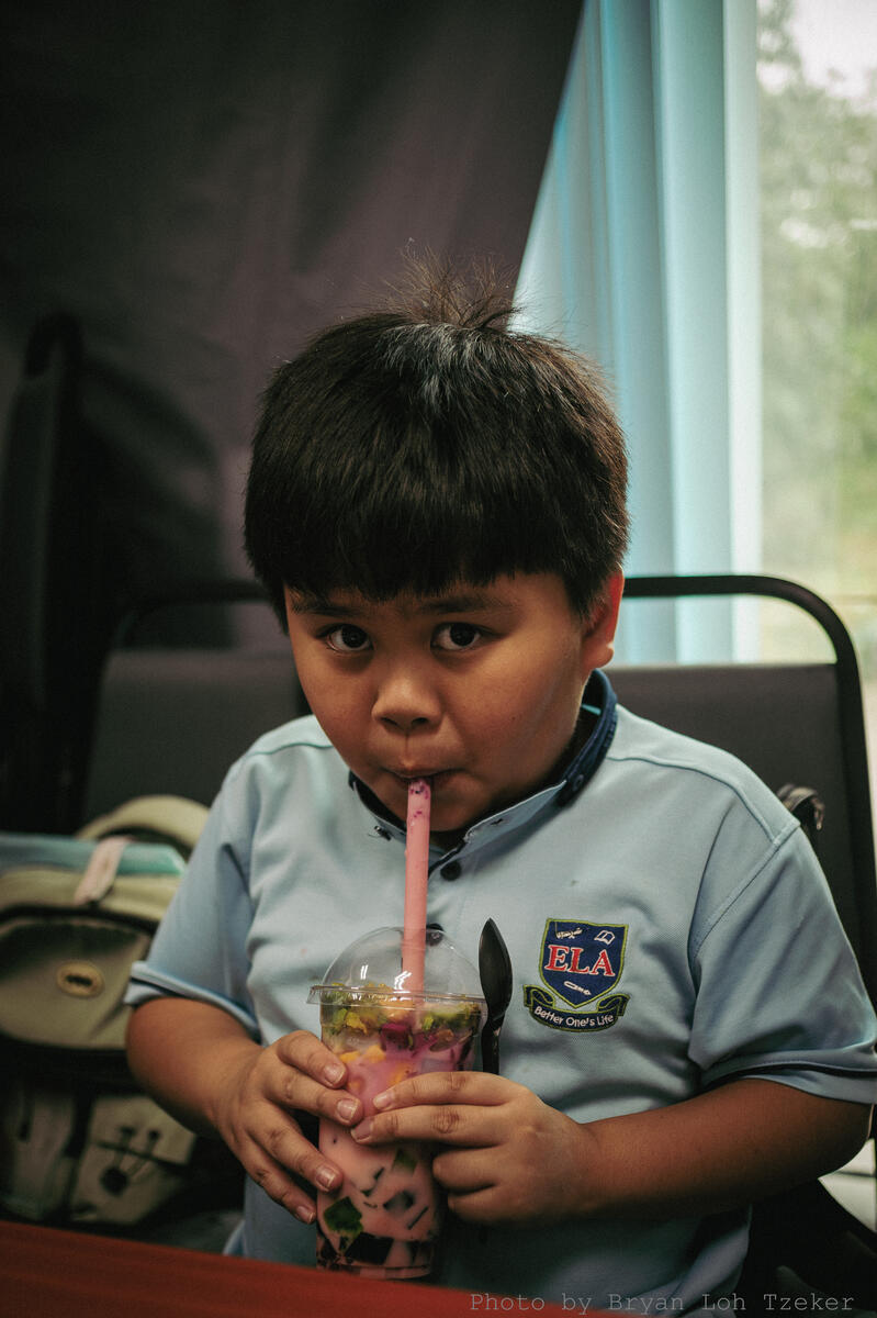 Pupils enjoying the food they prepared